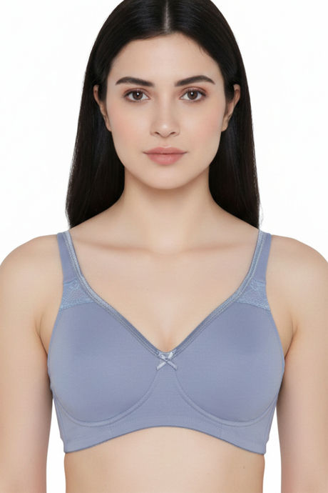 Zivame Double Layered Non Wired 3/4th Coverage Tshirt Bra - Blue Blizzard — image 5